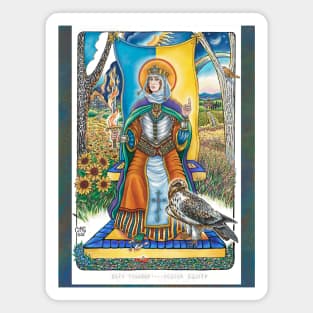 Princess Olga of Kiev, BACK print, * lush green multi border. All colors. Magnet